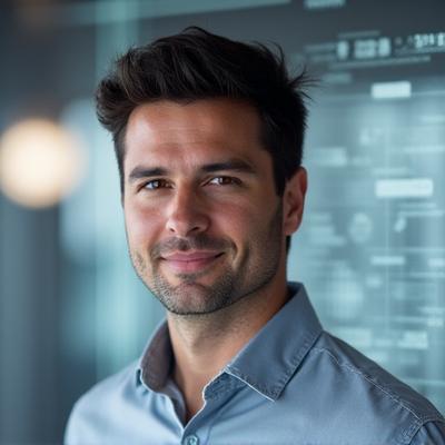 Retrato de Miguel Torres, mostrando confianza y conocimiento técnico.
