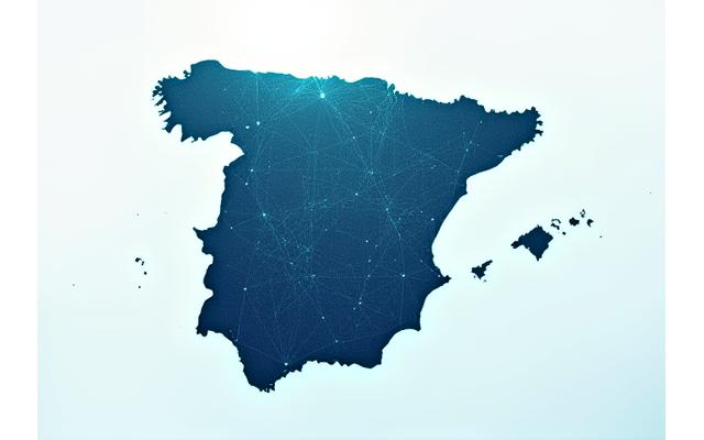 Mapa de España iluminado con puntos de crecimiento, simbolizando la expansión nacional de Bienestar Senda.
