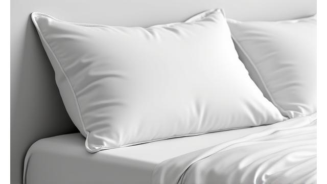 Colchón ortopédico y almohada de espuma viscoelástica en una cama bien hecha, destacando comodidad y soporte.